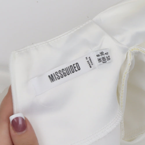 Missguided Women's White Sleeveless Top UK 8