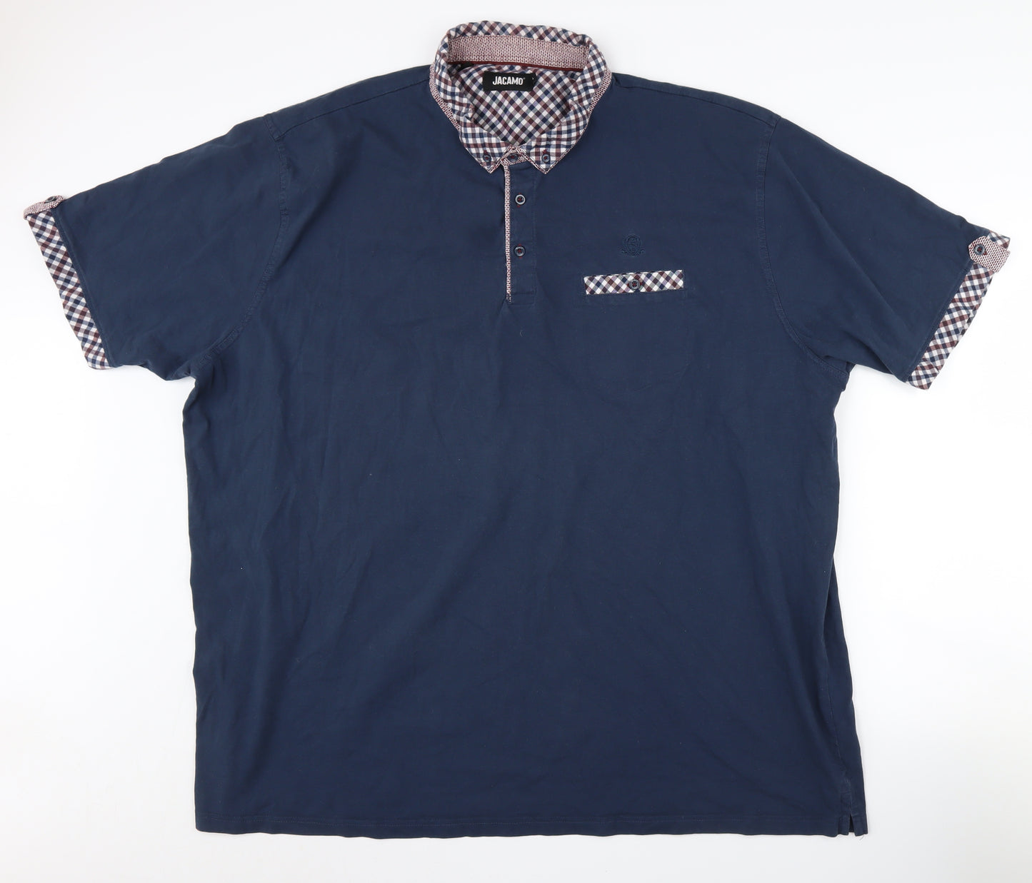 Jacamo Men's Blue 4XL Collared Polo Shirt