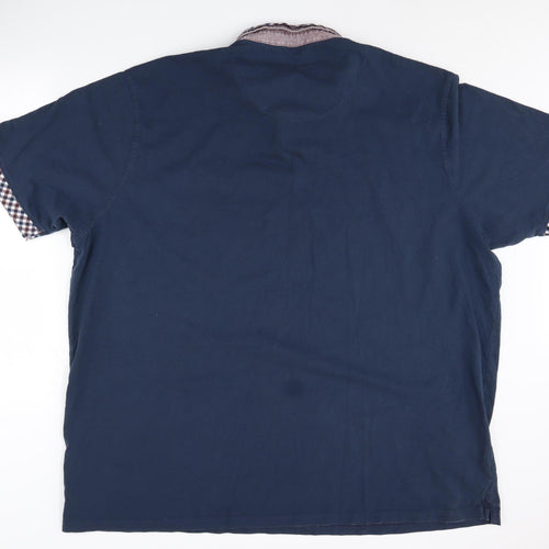 Jacamo Men's Blue 4XL Collared Polo Shirt