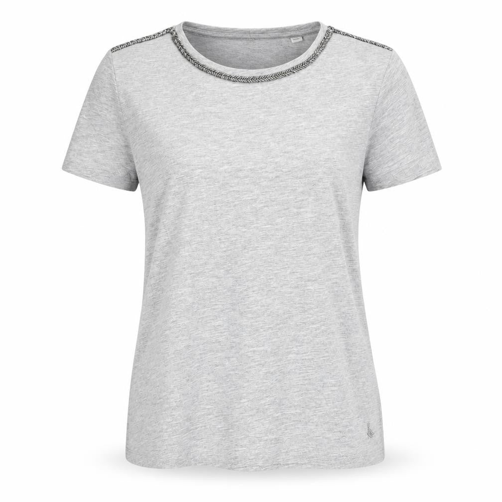 Front view of Jack Wills Women's Grey Short Sleeve T-Shirt, size 10