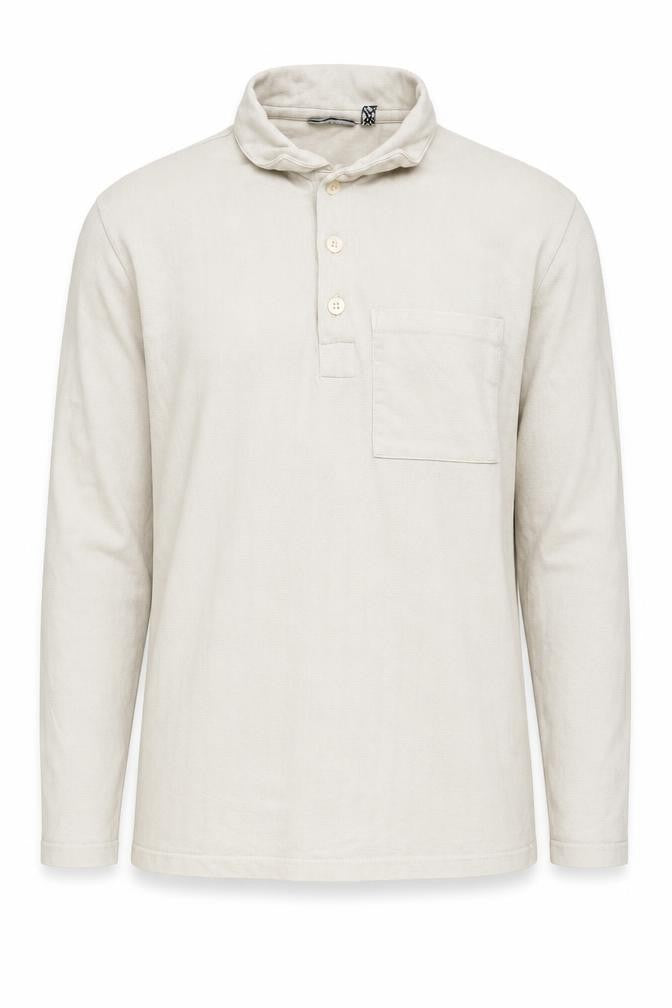 ASOS Men's Beige Long Sleeve Polo Shirt XS