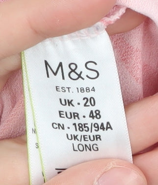 Marks and Spencer Women's Pink Floral A-Line Skirt