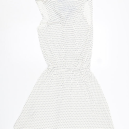 Next Women's White Polka Dot Shift Dress Size 12