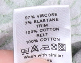 Principles Green Floral Tunic Square Neck Top, Size 14