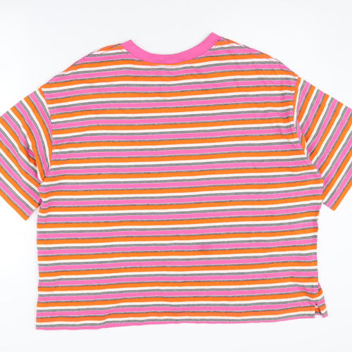Marks and Spencer Women's Multicoloured Striped T-Shirt