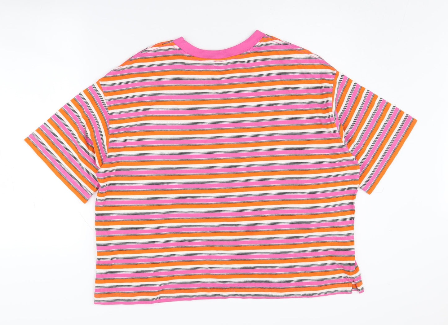 Marks and Spencer Women's Multicoloured Striped T-Shirt