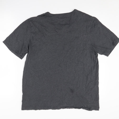 BOSS Men's XL Grey Cotton Crew Neck T-Shirt
