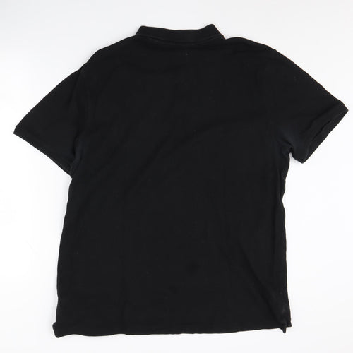 GAP Men's Black XL Stretch Pique Polo Shirt