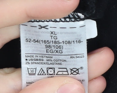 GAP Men's Black XL Stretch Pique Polo Shirt