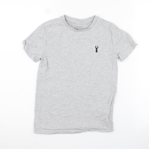 Next Boys' Grey T-Shirt, 8 Years, Short Sleeve, Cotton Blend