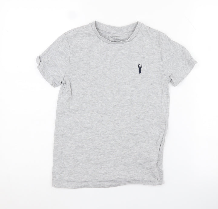 Next Boys' Grey T-Shirt, 8 Years, Short Sleeve, Cotton Blend