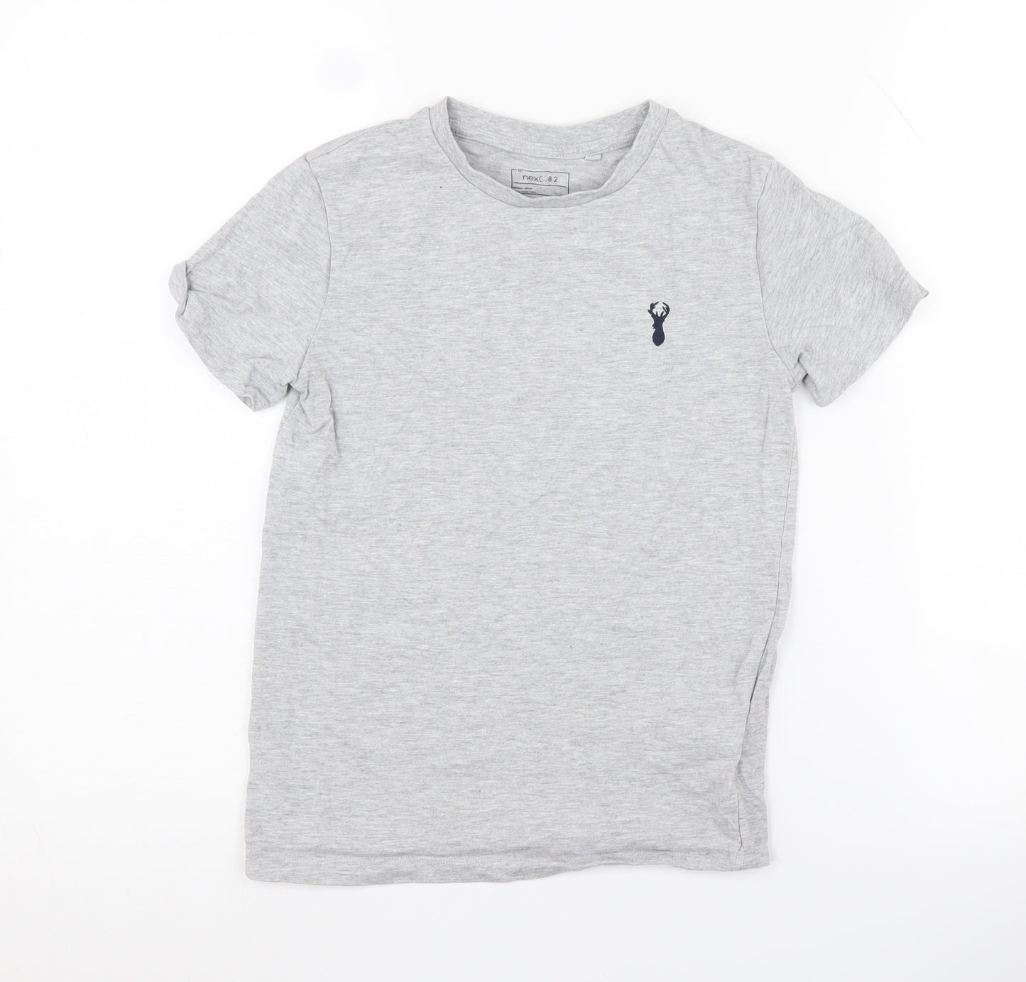 Next Boys' Grey T-Shirt, 8 Years, Short Sleeve, Cotton Blend