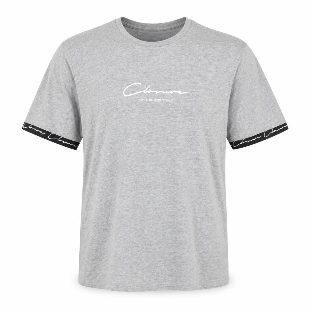Closure London Men's Grey Short Sleeve Graphic T-Shirt L