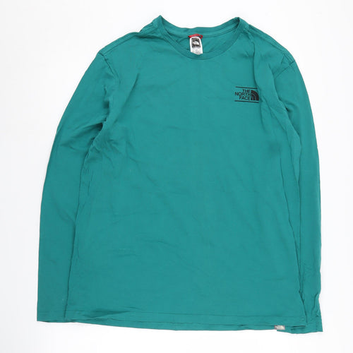 The North Face Men's Green Long Sleeve T-Shirt, Size L