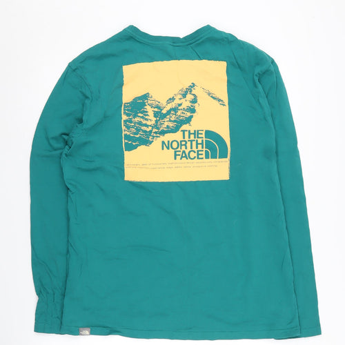 The North Face Men's Green Long Sleeve T-Shirt, Size L
