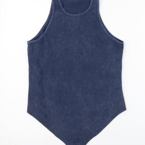AllSaints Women's Blue Sleeveless Bodysuit Size 14