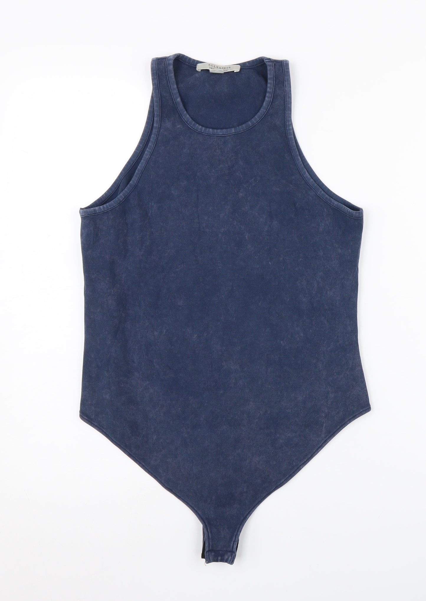 AllSaints Women's Blue Sleeveless Bodysuit Size 14