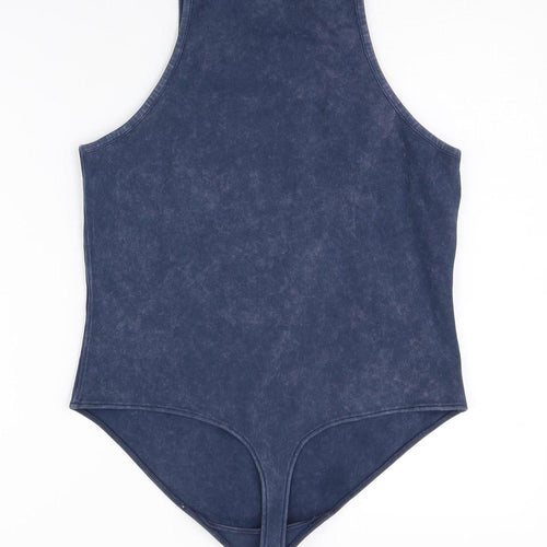 AllSaints Women's Blue Sleeveless Bodysuit Size 14