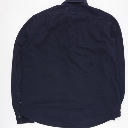 Polo Ralph Lauren Men's Blue Cotton Button-Up Shirt Size L