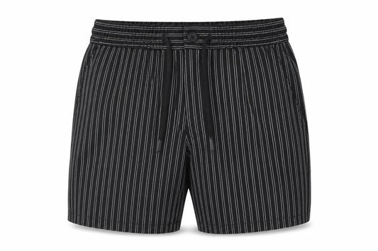 Topman Men's Black Striped Shorts, Size 28, Casual Summer Wear