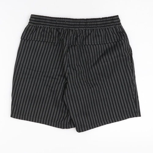 Topman Men's Black Striped Shorts, Size 28, Casual Summer Wear