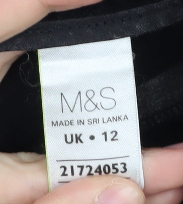 Marks and Spencer Women's Black Pencil Skirt Size 12