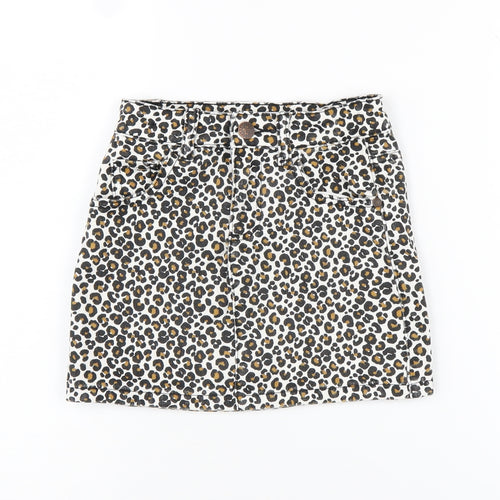 Marks and Spencer Girls Leopard Print Short Skirt 5-6 Years