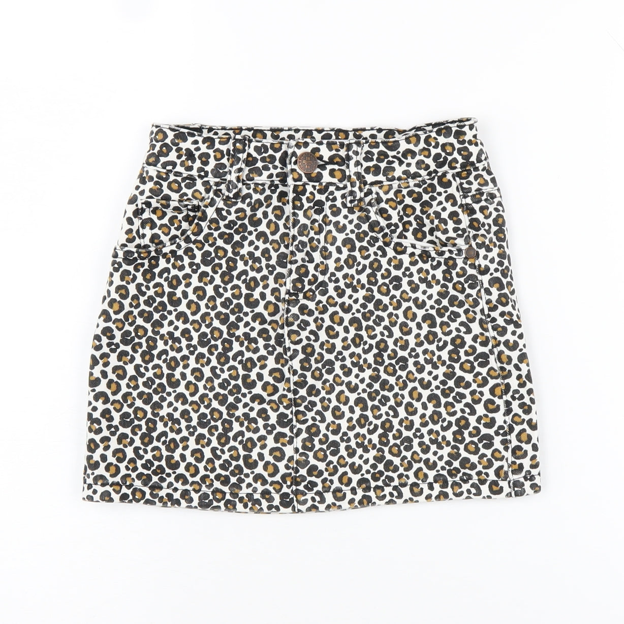 Marks and Spencer Girls Leopard Print Short Skirt 5-6 Years