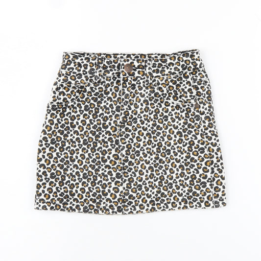 Marks and Spencer Girls Leopard Print Short Skirt 5-6 Years