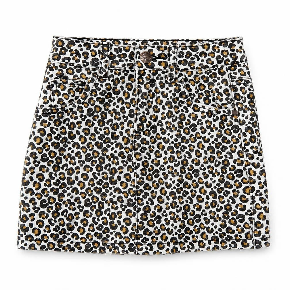 Marks and Spencer Girls Leopard Print Short Skirt 5-6 Years