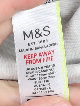 Marks and Spencer Girls Leopard Print Short Skirt 5-6 Years