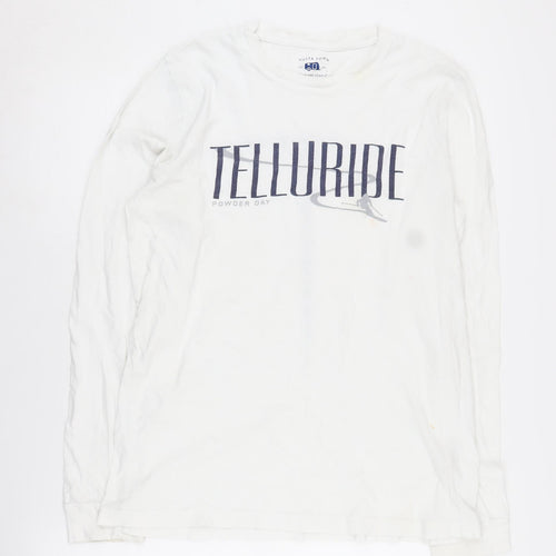 Outta Town Men's White Graphic Long Sleeve T-Shirt S