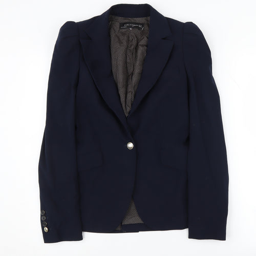 Zara Women's Blue XS Blazer Business Tailored Work Jacket