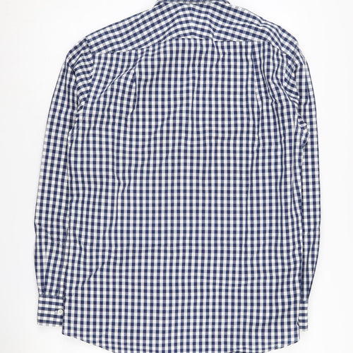 Charles Tyrwhitt Men's Blue Check Slim Fit Shirt M