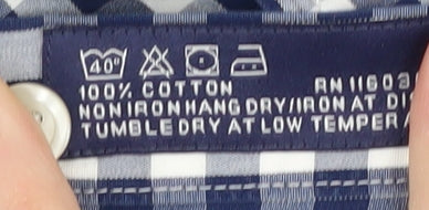 Charles Tyrwhitt Men's Blue Check Slim Fit Shirt M