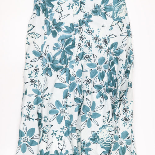 Per Una Women's Multicoloured A-Line Floral Skirt Size 12