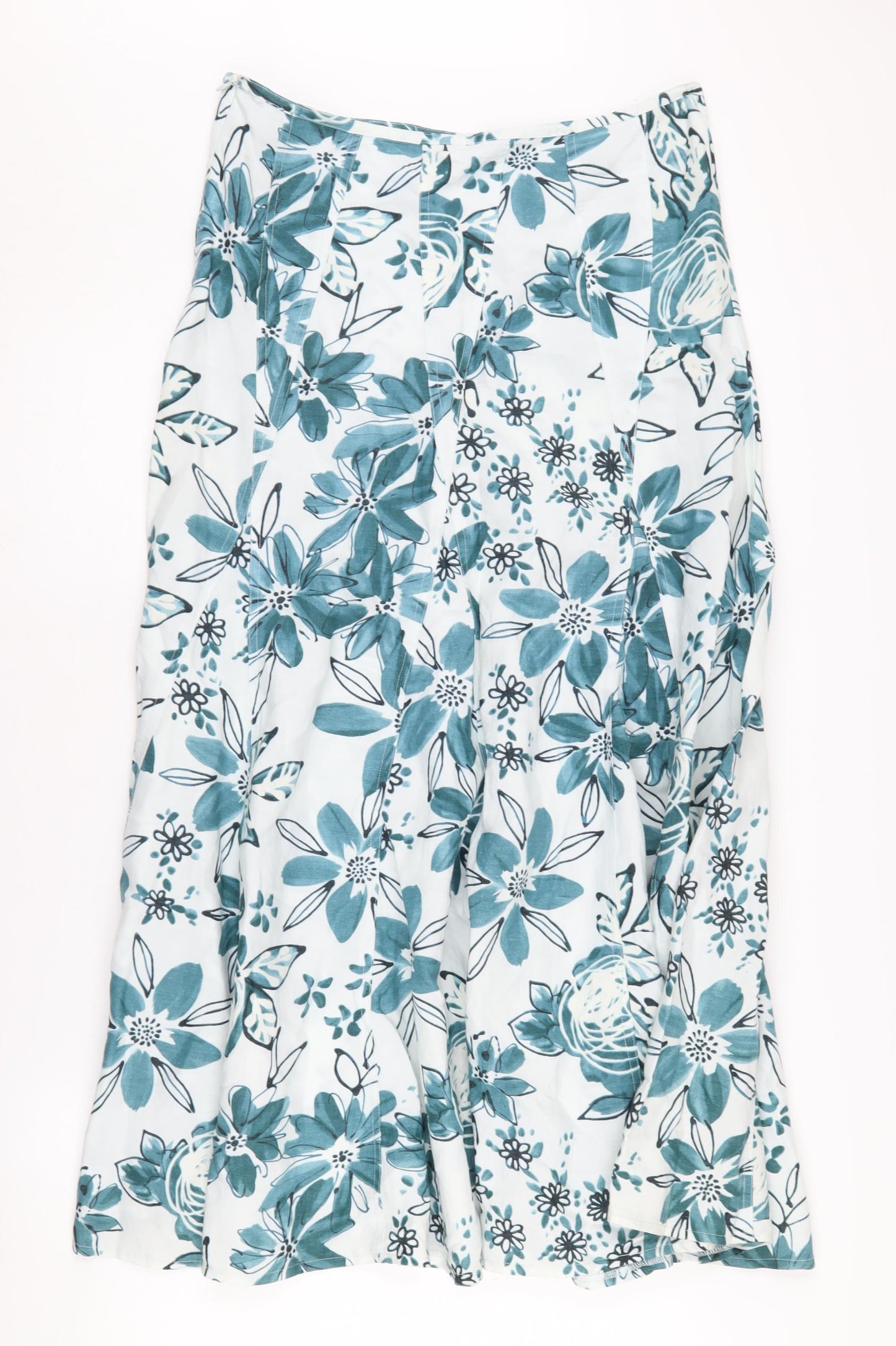 Per Una Women's Multicoloured A-Line Floral Skirt Size 12