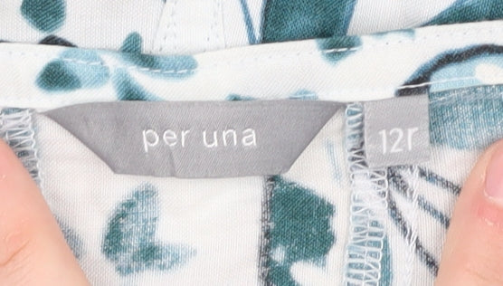 Per Una Women's Multicoloured A-Line Floral Skirt Size 12