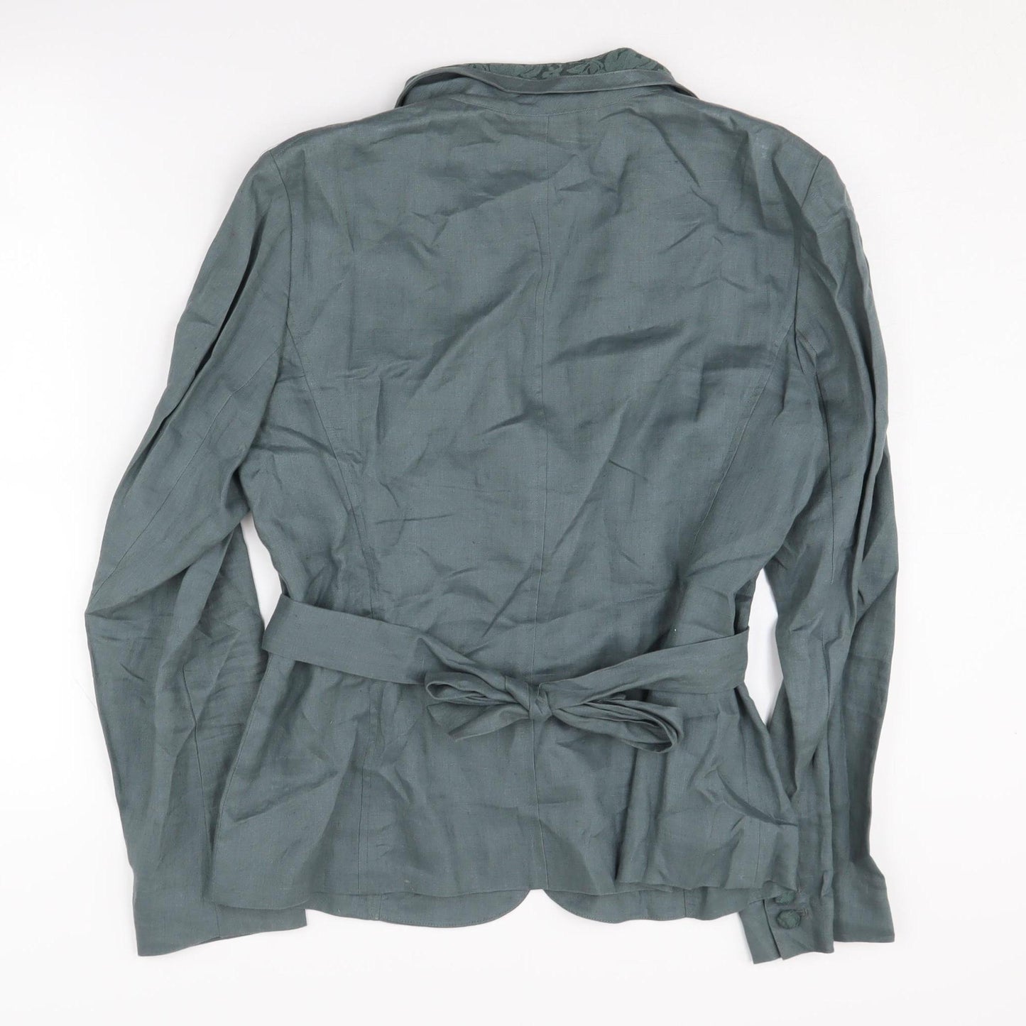 Per Una Women's Green Linen Suit Jacket Size 14