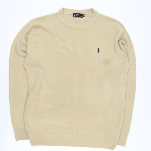Polo Ralph Lauren Men's Beige XL Cashmere Pullover Jumper