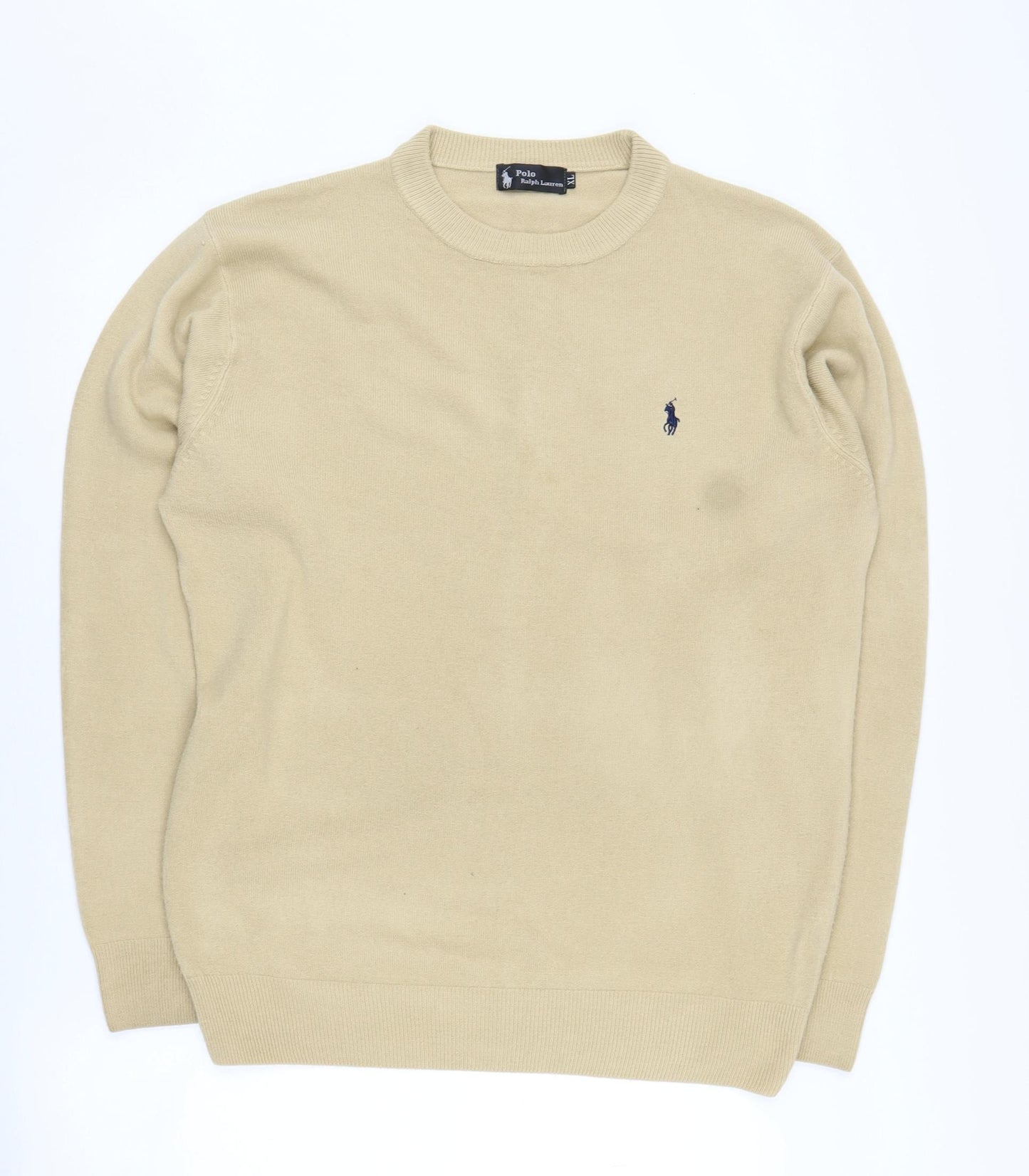 Polo Ralph Lauren Men's Beige XL Cashmere Pullover Jumper