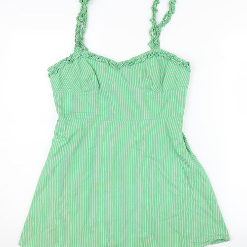 Zara Women's Green Camisole Tank Top - Size 12