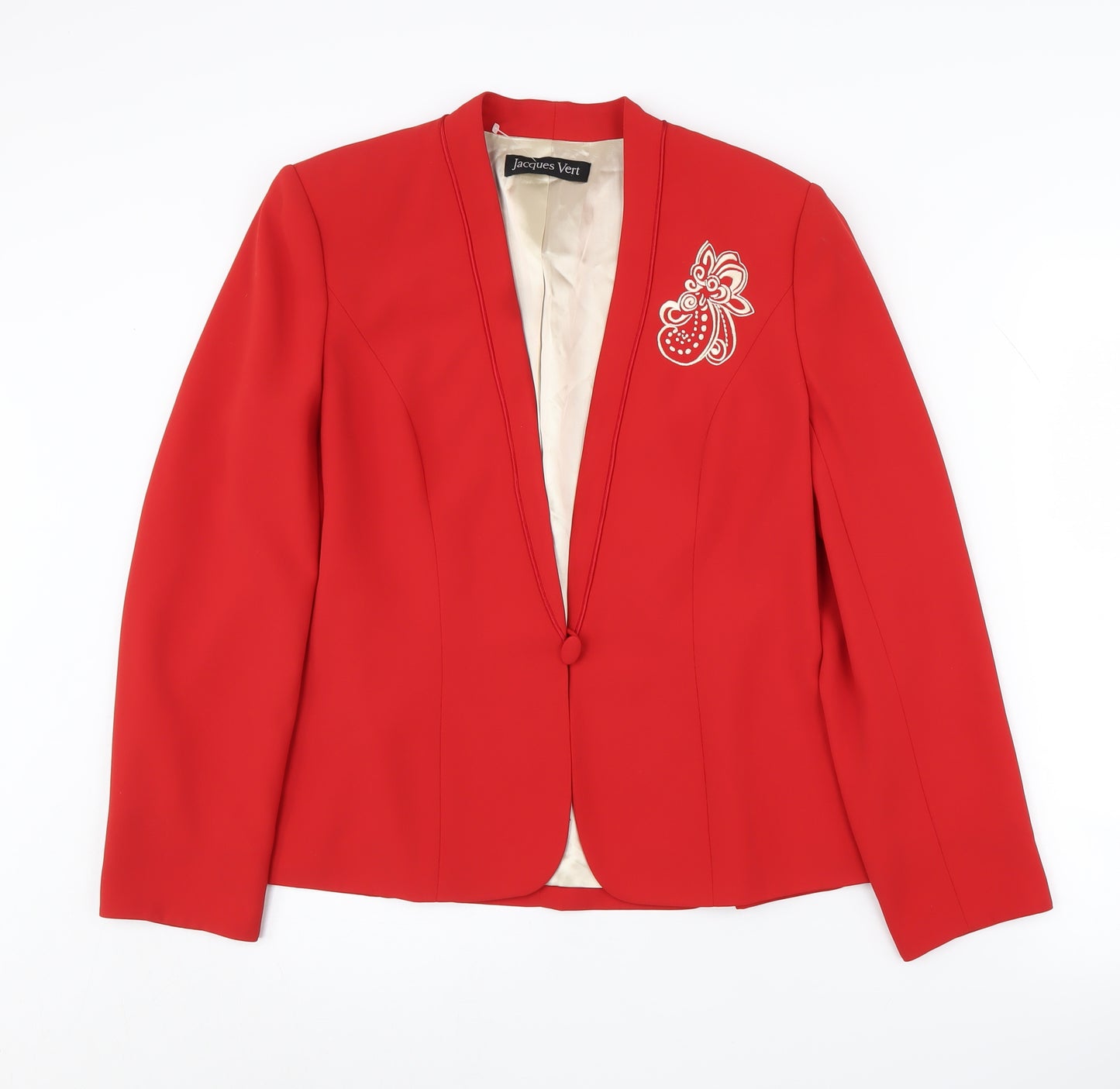 Jacques Vert Women’s Red Blazer Size 12 Formal