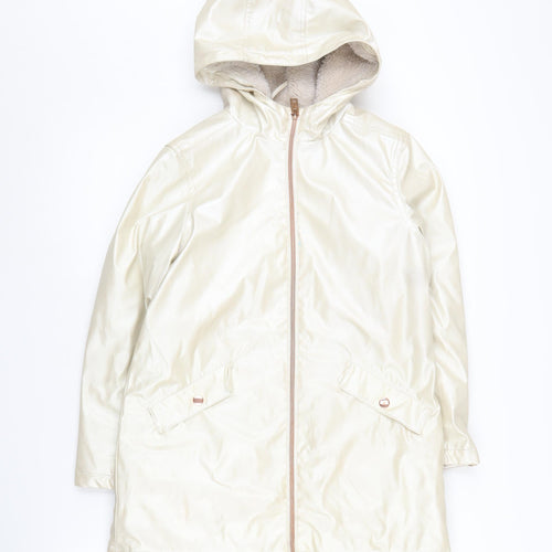 Marks and Spencer Girls Ivory Hooded Long Winter Jacket