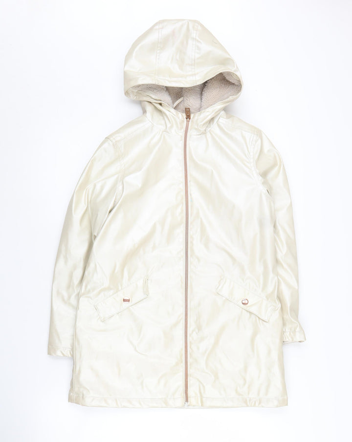 Marks and Spencer Girls Ivory Hooded Long Winter Jacket