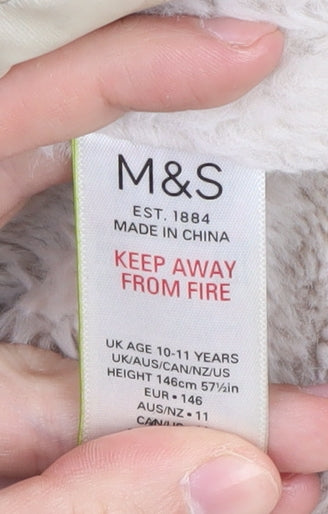 Marks and Spencer Girls Ivory Hooded Long Winter Jacket