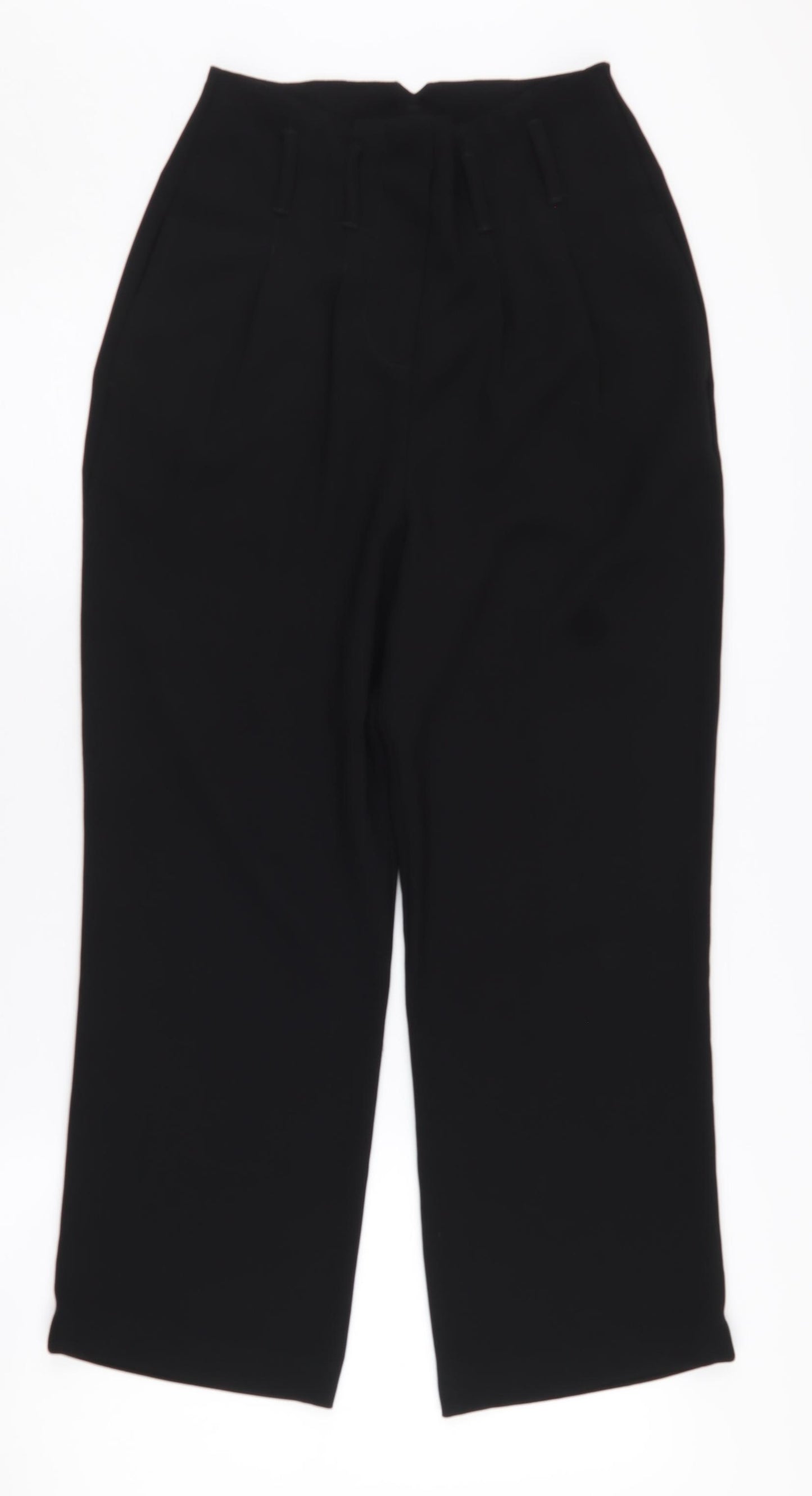 Next Women's Black Straight-Leg Trousers Size 6P