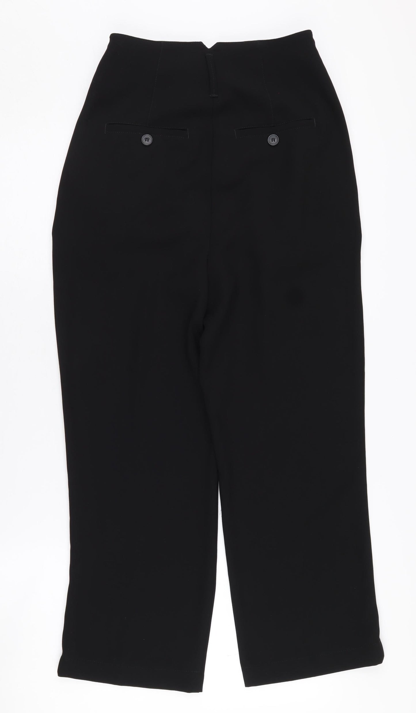 Next Women's Black Straight-Leg Trousers Size 6P