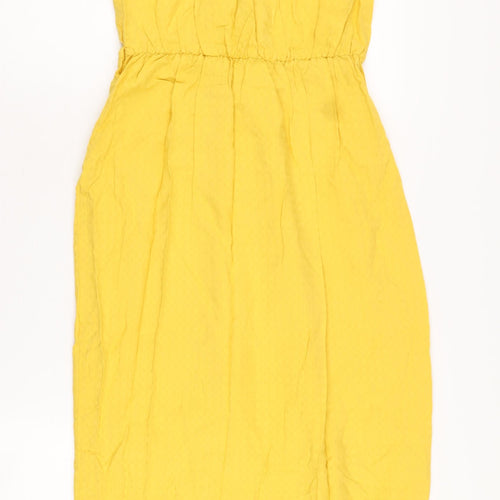 Warehouse Women's Yellow Sleeveless Viscose Dress