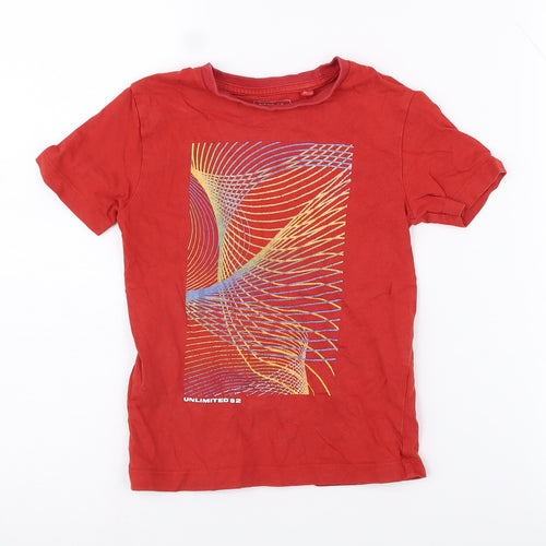Next Boys Red Graphic Print T-Shirt, Age 4, Short Sleeve